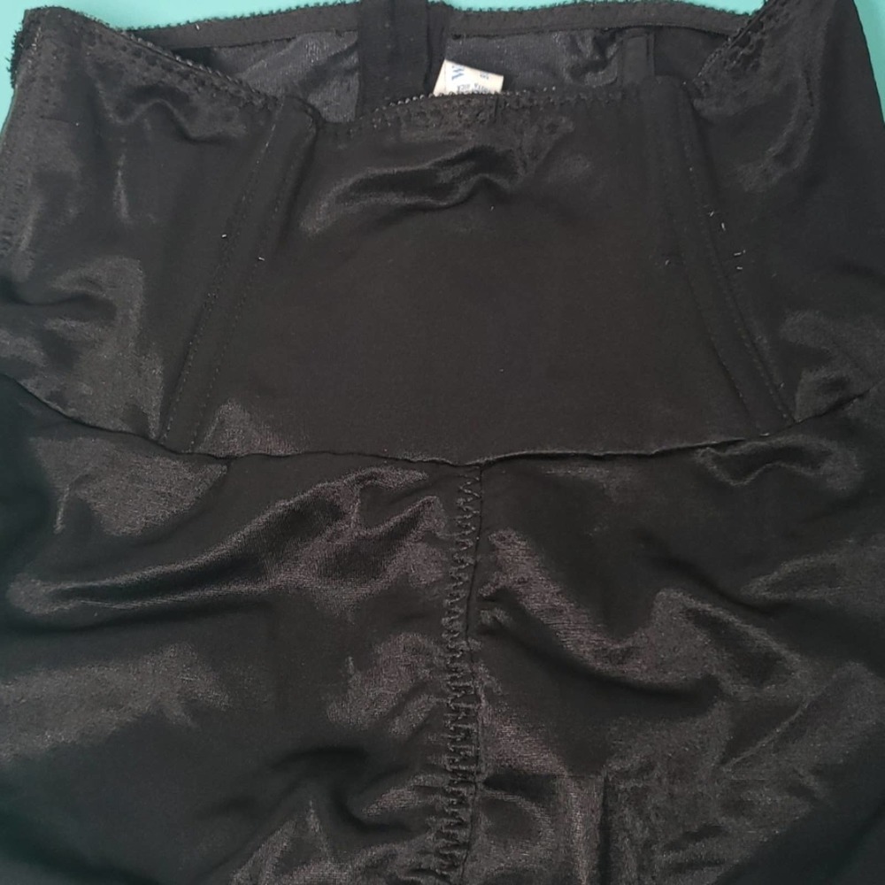 Vtg Warner's Corset Top Black Lace Panties Sz Med - Picture 6 of 9